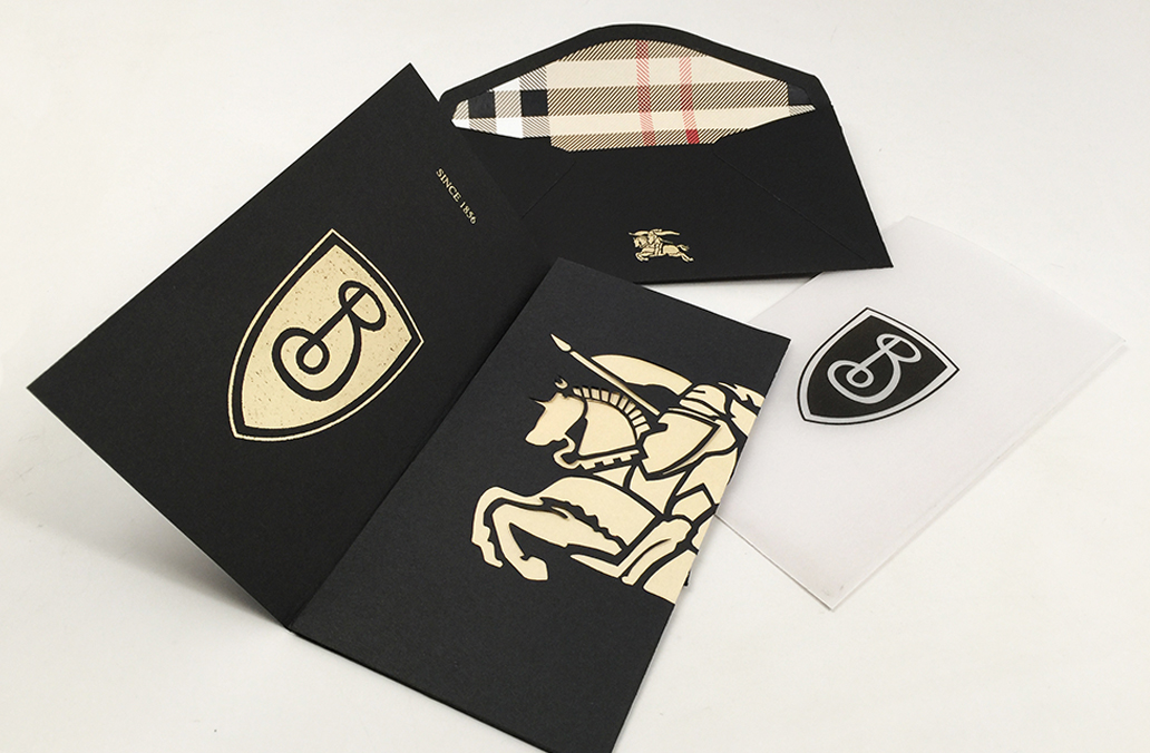 Burberry invitation detail