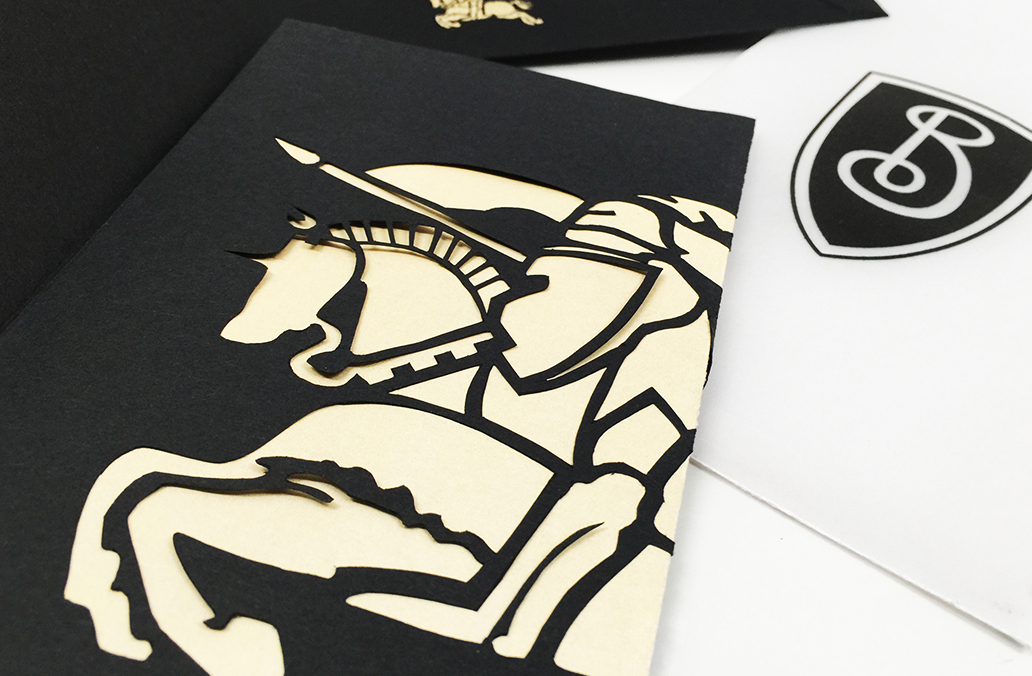 Hand cut die cut