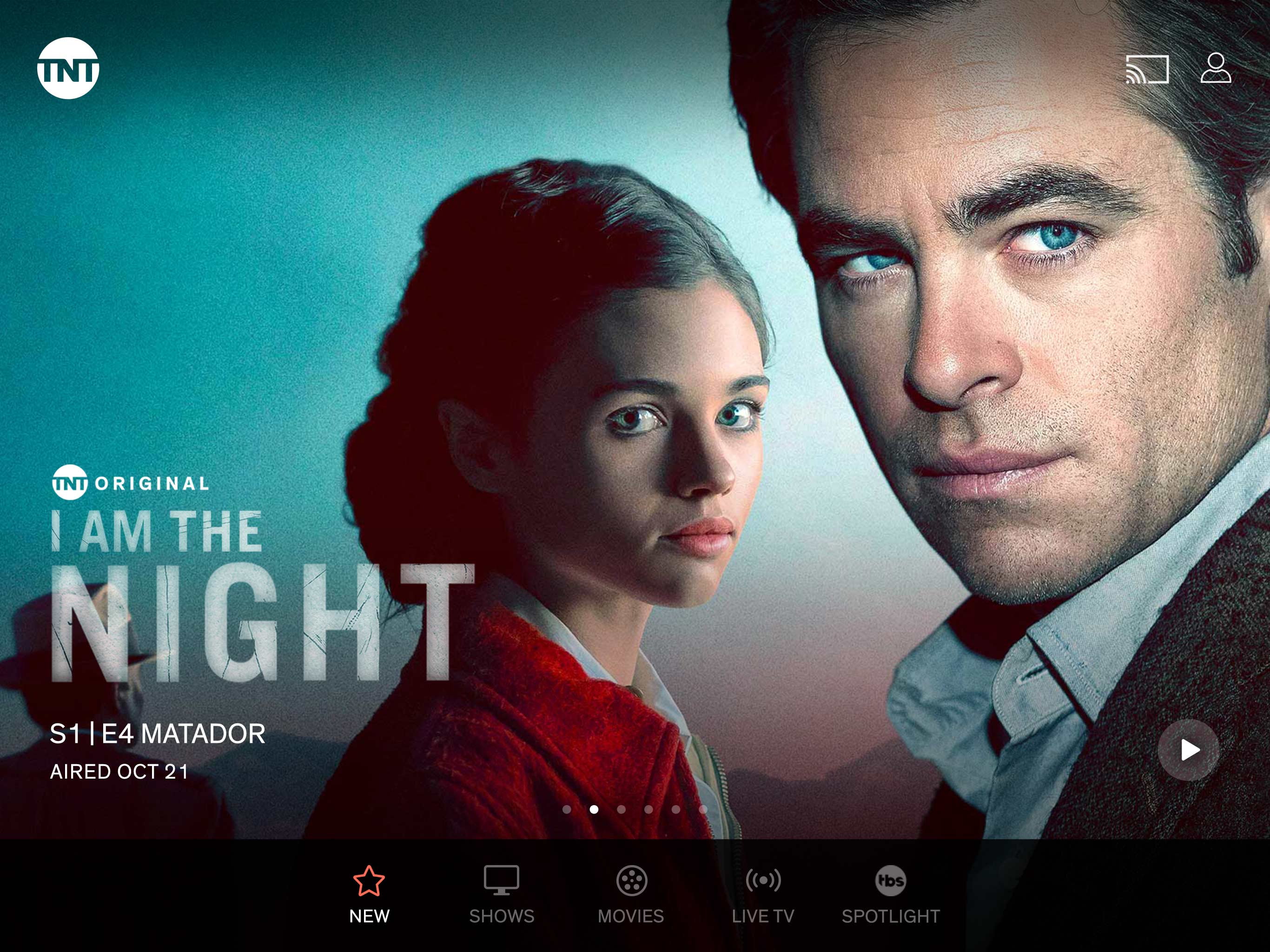 IATN show being featured on TNT for tablet device.