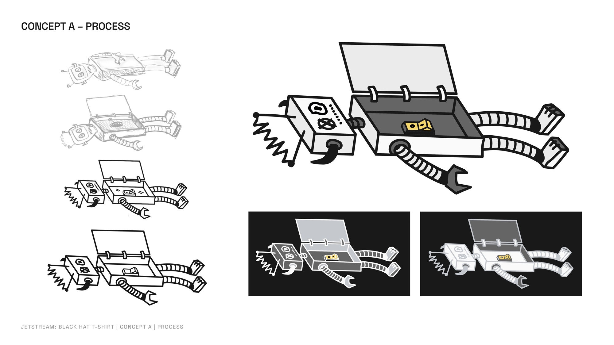 Concept A: sketch to vector process