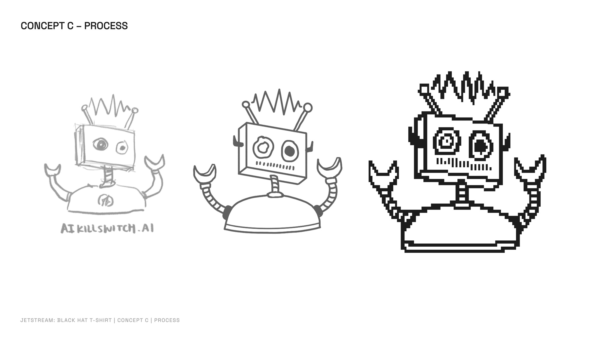 Concept C: sketch to 8-bit process