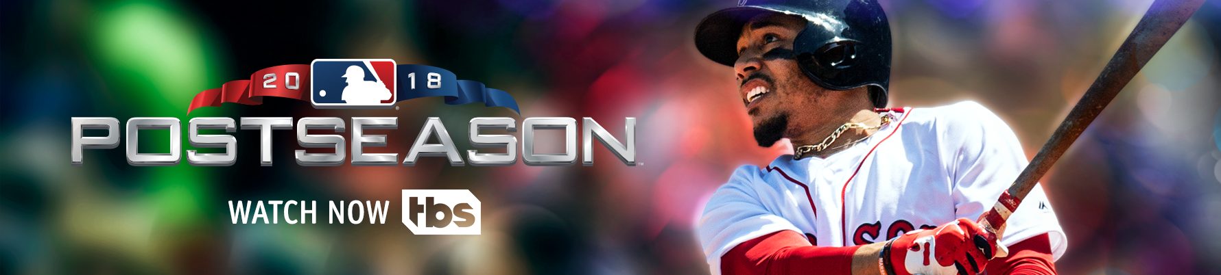 Banner promoting MLB (2018) on TBS for Samsung platform.
