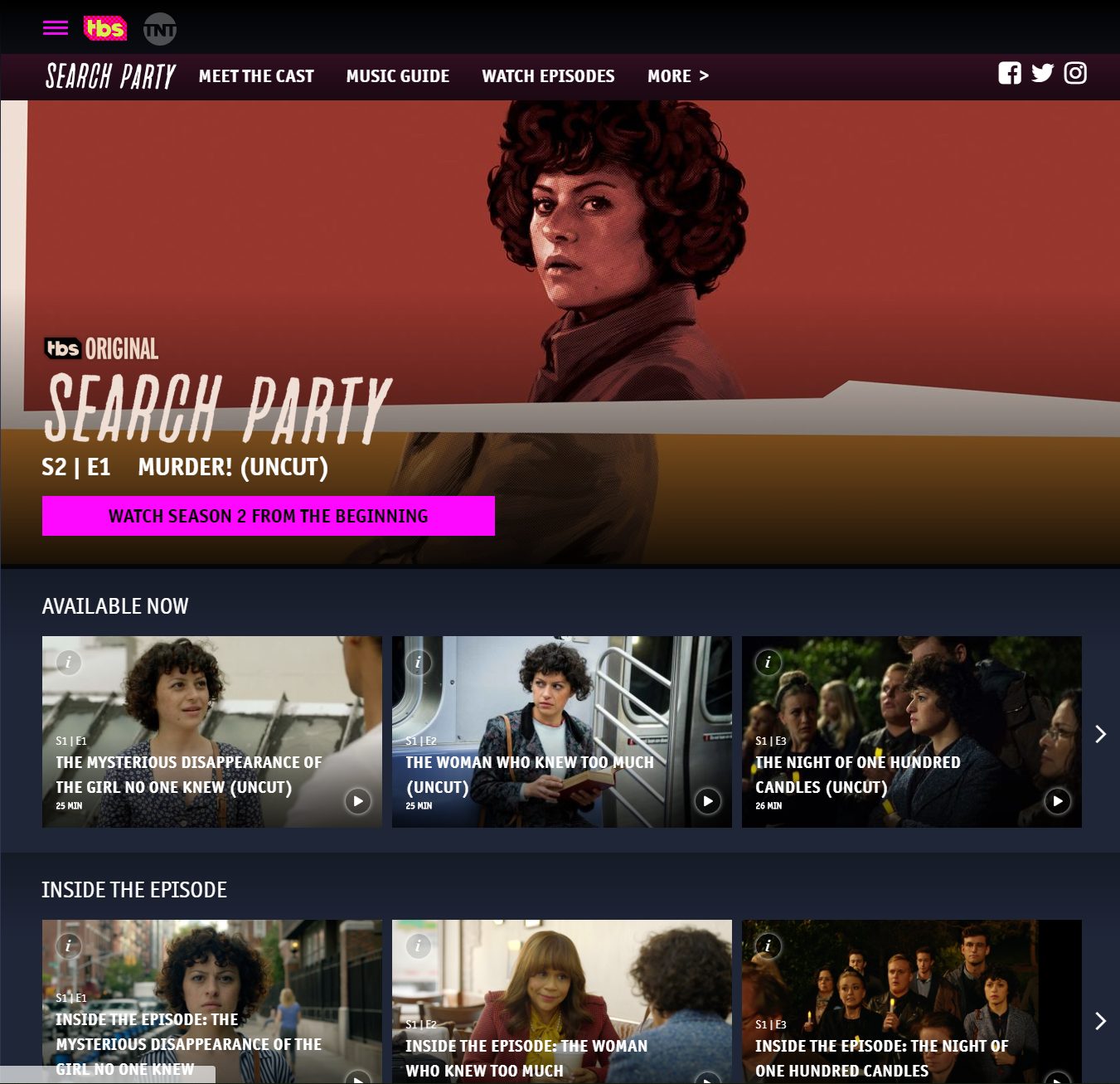 Search Party — live on TBS