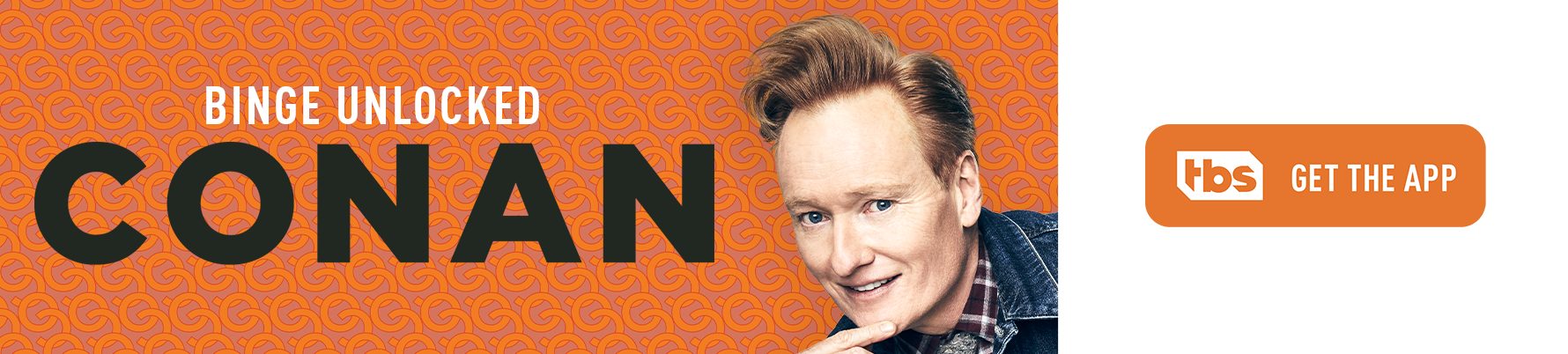 Banner promoting Team Coco presents Conan on TBS for Samsung platform.
