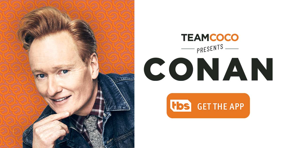 Banner promoting Team Coco Presents Conan on TBS for Tapjoy/Glispa platform.